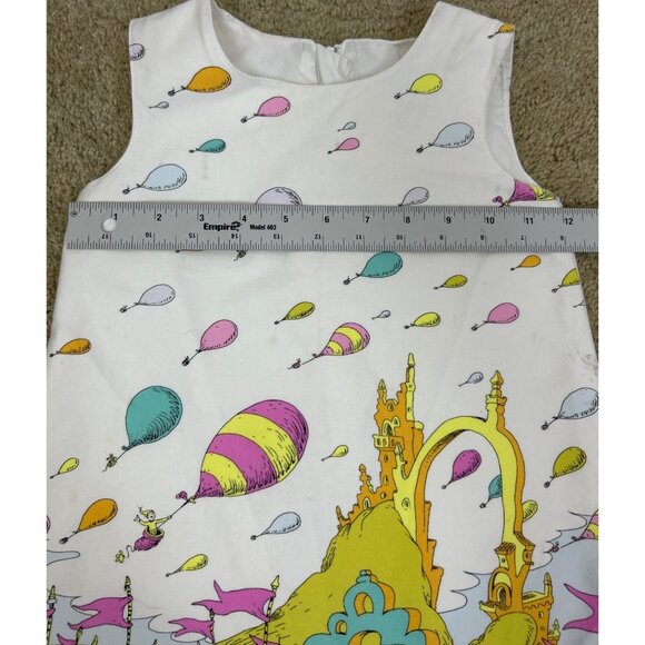 Dr. Seuss Oh The Places You'll Go Dress Girl's 4T Sleeveless Cotton Colorful - Picture 5 of 11
